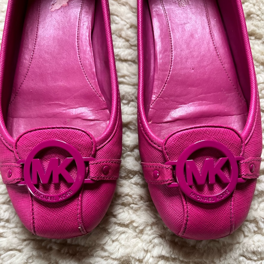 Michael Kors Fulton moccasin loafer raspberry fuchsia 7.5